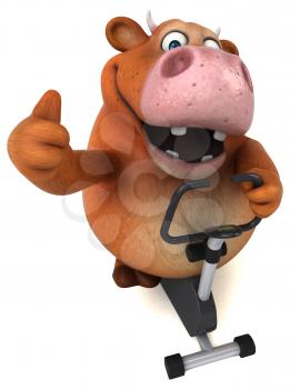 Fun cow - 3D Illustration