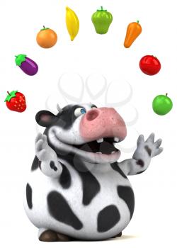 Fun cow - 3D Illustration