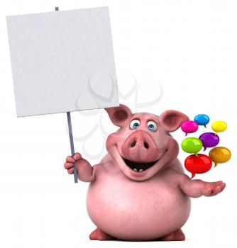 Fun pig - 3D Illustration