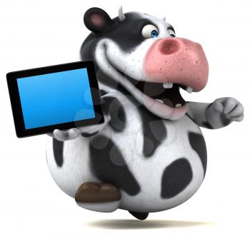 Fun cow - 3D Illustration