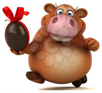 Fun cow - 3D Illustration