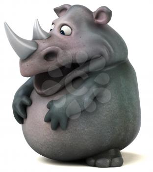 Fun rhinoceros - 3D Illustration