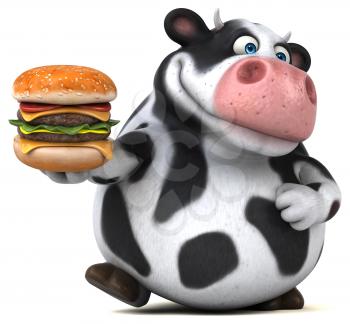 Fun cow - 3D Illustration