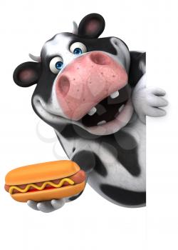 Fun cow - 3D Illustration