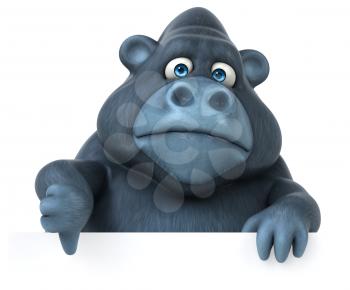 Fun gorilla - 3D Illustration