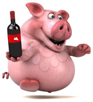 Fun pig - 3D Illustration