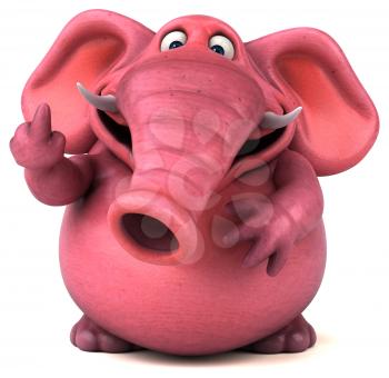 Pink elephant - 3D Illustration