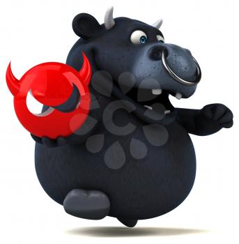 Black bull - 3D Illustration