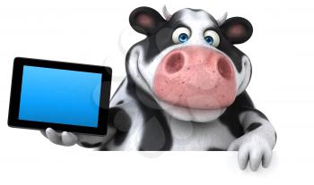 Fun cow - 3D Illustration