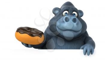 Fun gorilla - 3D Illustration