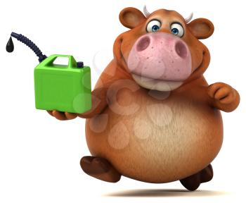 Fun cow - 3D Illustration