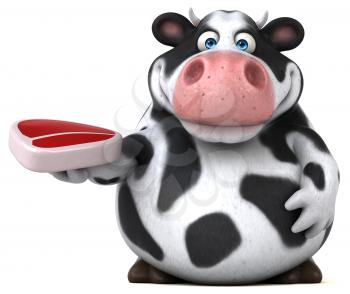 Fun cow - 3D Illustration