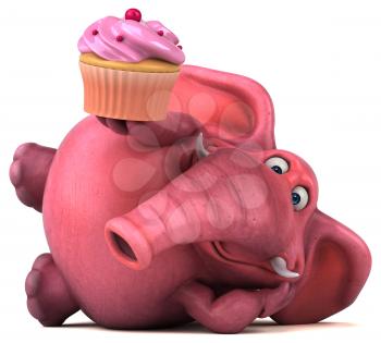 Pink elephant - 3D Illustration