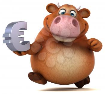 Fun cow - 3D Illustration