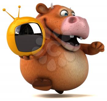 Fun cow - 3D Illustration