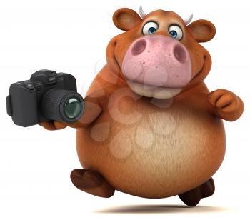 Fun cow - 3D Illustration