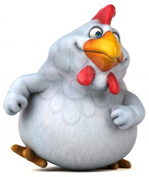 Fun chicken - 3D Illustration