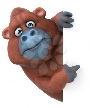 Fun Orangutan - 3D Illustration