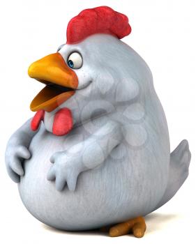 Fun chicken - 3D Illustration