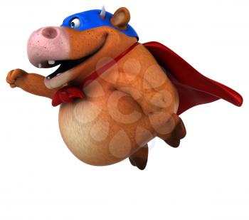 Super cow - 3D Illustration