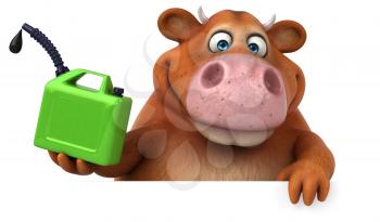 Fun cow - 3D Illustration