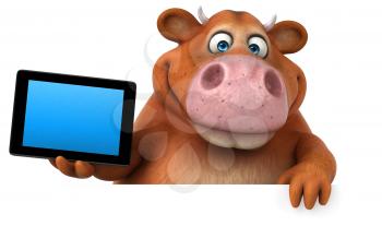 Fun cow - 3D Illustration