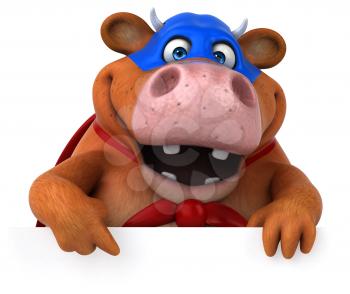 Super cow - 3D Illustration