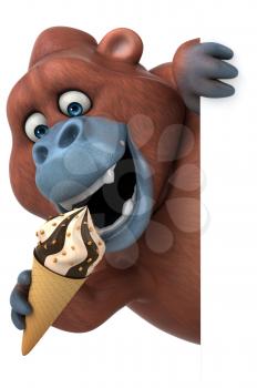 Fun Orangutan - 3D Illustration