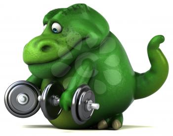 Fun dinosaur - 3D Illustration