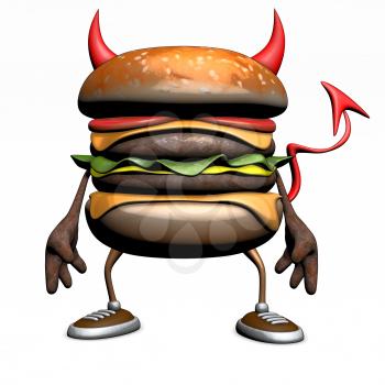 Hamburger - 3D Illustration