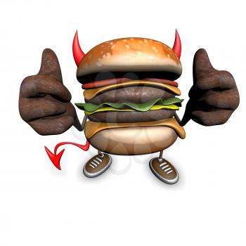 Hamburger - 3D Illustration