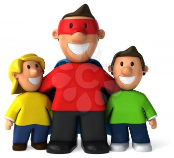 Super dad - 3D Illustration