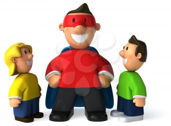 Super dad - 3D Illustration