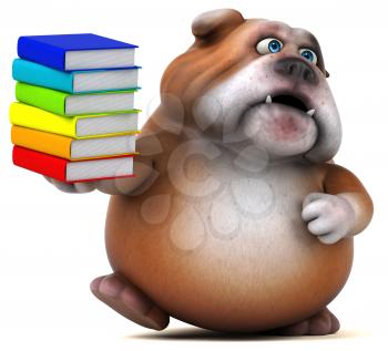 Fun bulldog - 3D Illustration