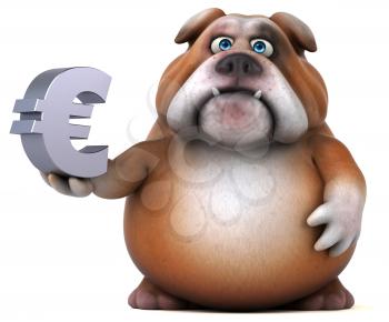 Fun bulldog - 3D Illustration