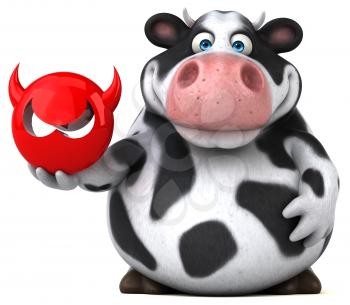 Fun cow - 3D Illustration