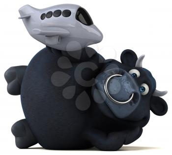 Black bull - 3D Illustration