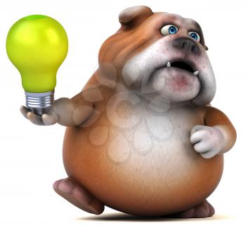 Fun bulldog - 3D Illustration