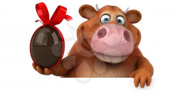 Fun cow - 3D Illustration