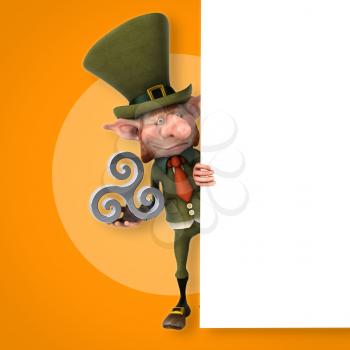 Fun leprechaun - 3D Illustration