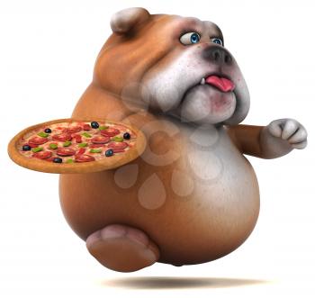 Fun bulldog - 3D Illustration