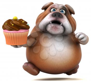 Fun bulldog - 3D Illustration