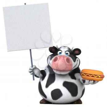 Fun cow - 3D Illustration