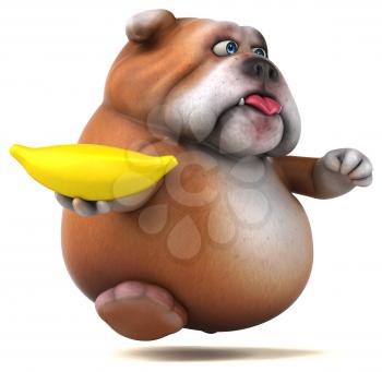 Fun bulldog - 3D Illustration