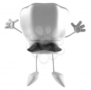 Royalty Free 3d Clipart Image of a Chef's Hat With a Moustache