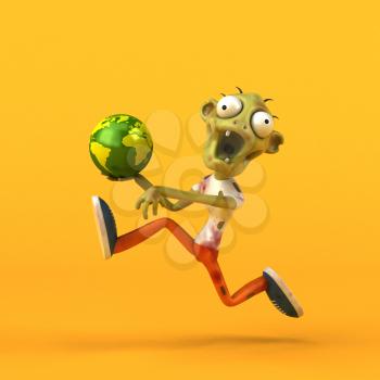 Fun zombie - 3D Illustration