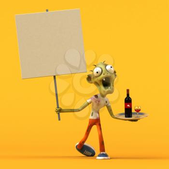 Fun zombie - 3D Illustration