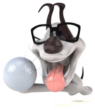 Fun dog - 3D Illustration