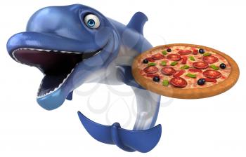 Fun dolphin - 3D Illustration