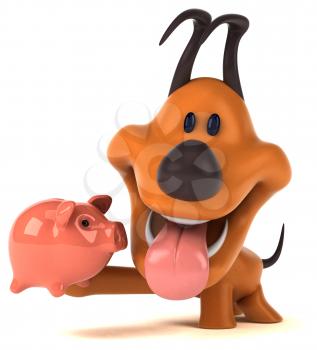 Fun dog - 3D Illustration